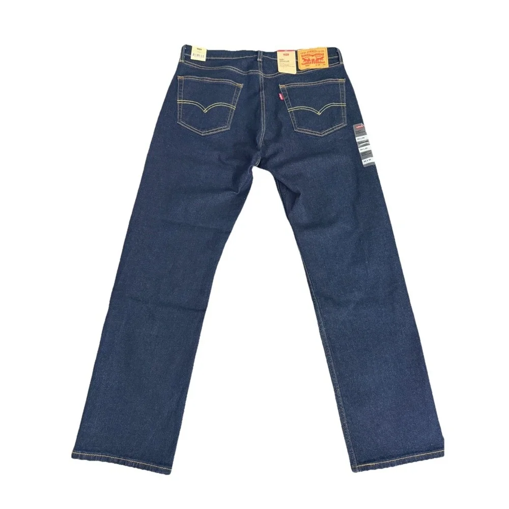 Levi's Men's 505 Regular Fit Zip Fly Straight Leg Denim Jeans‎ 34X30 Medium Blue